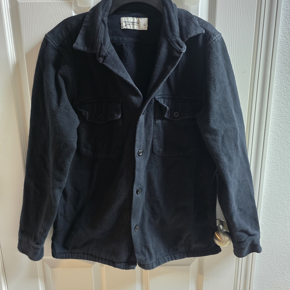 Men's Black Ambercrombie & Fitch Shacket